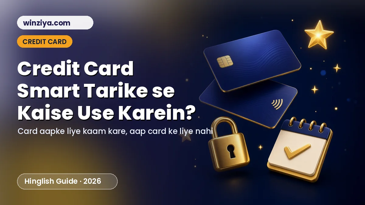 Do floating credit cards, golden padlock aur tick mark wala calendar