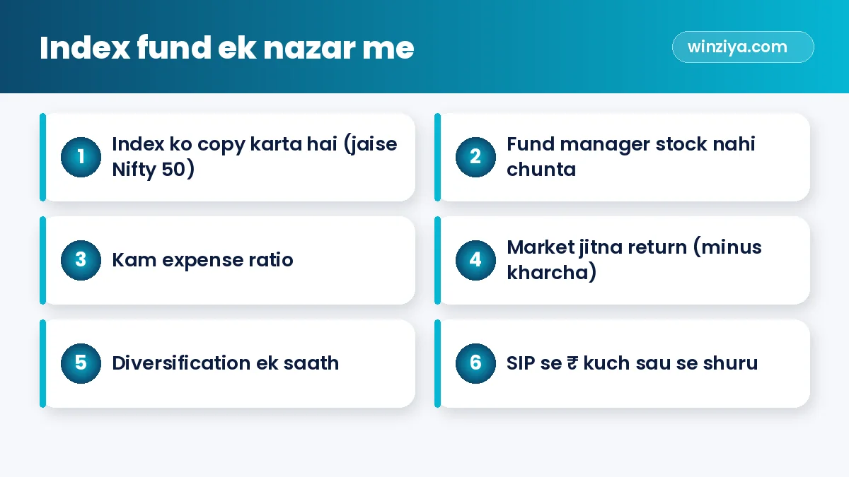 Index fund ek nazar me — infographic