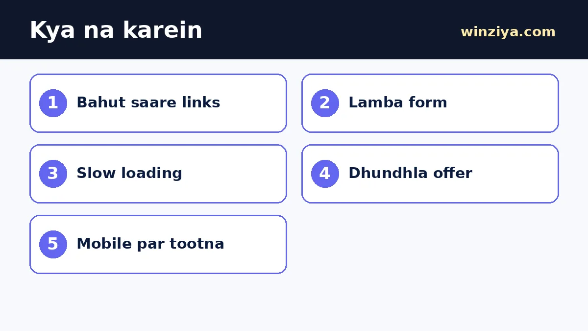Kya na karein — infographic