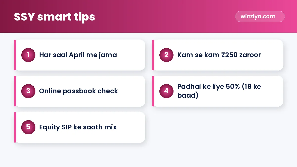 SSY smart tips — infographic